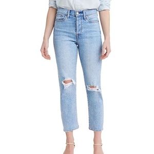 Levi's Wedgie High Rise Cropped Straight Jeans sz 28